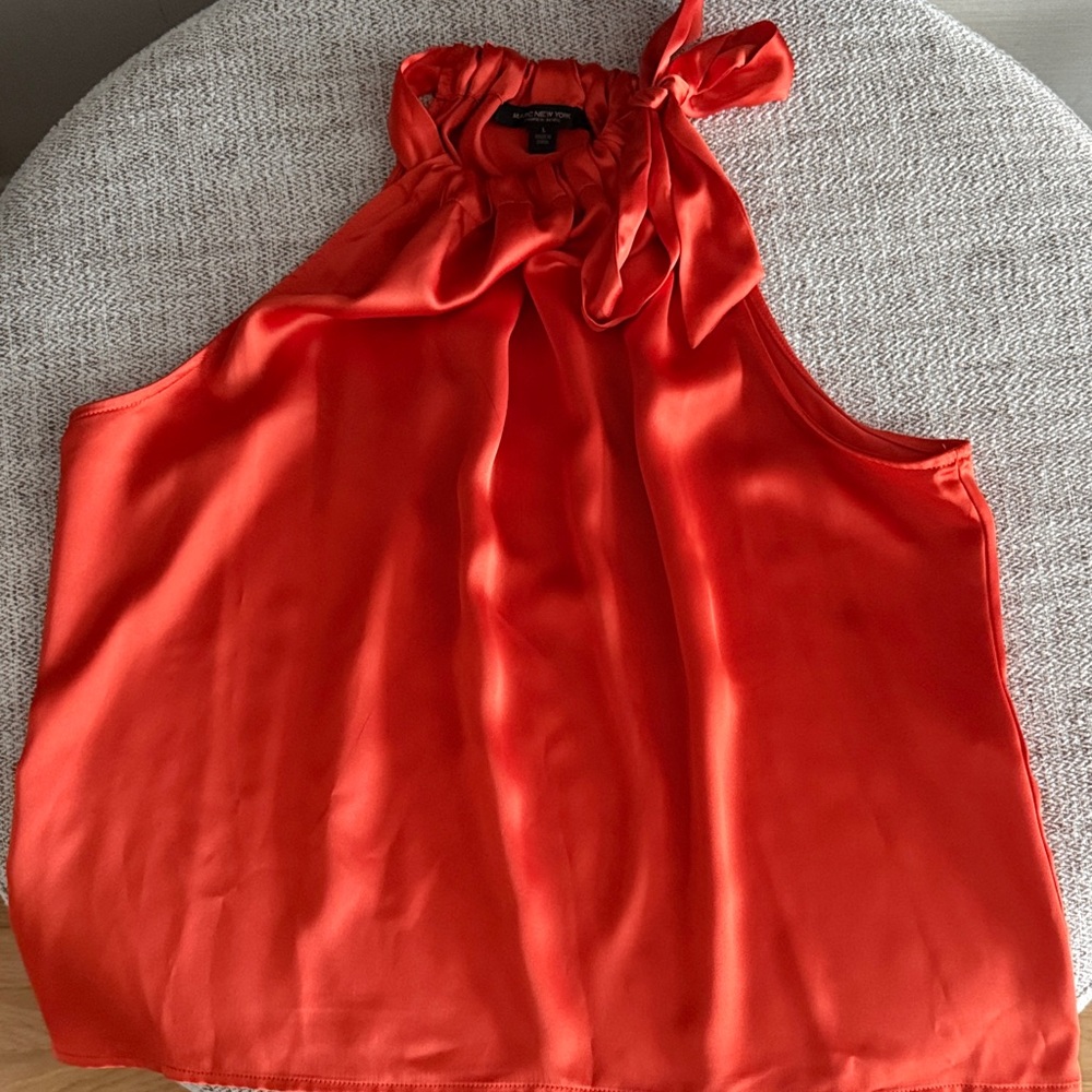Marc New York size large Orange Sleeveless Blouse